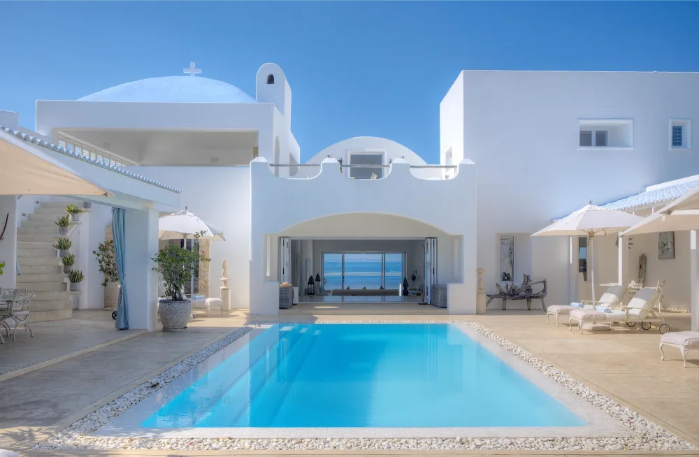 Pool courtyard landscape