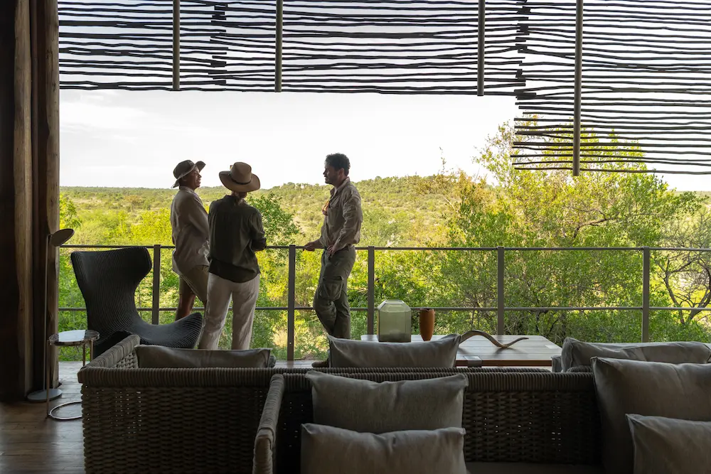Singita Lebombo Lodge_Lounge with Guests_Ross Couper